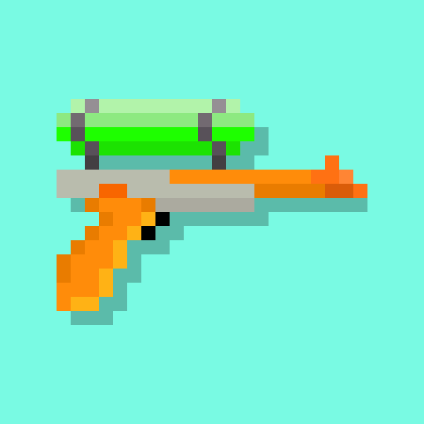 Tiny Raygun NFT #00001 available for purchase at Opensea.io